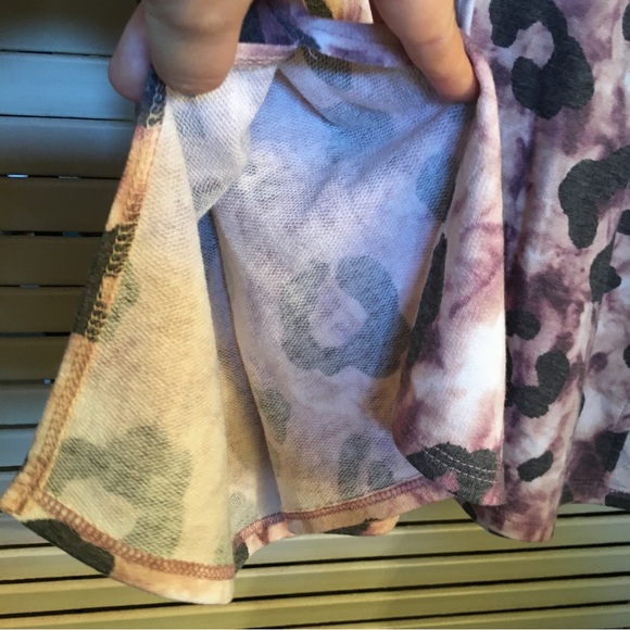 Honeyme Pullover Hoodie Sweater | Purple Tie-Dye Animal Print Detail | NWT! - Picture 3 of 7